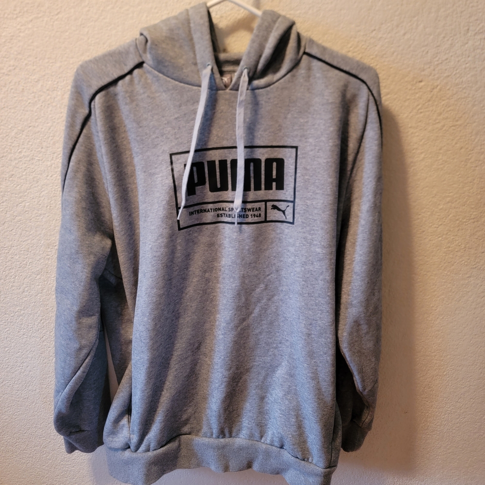 Puma Men's Gray Hoodie